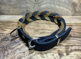 Hondenhalsband leer brown/Black