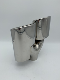 Uitlaat Sierstuk RVS Dubbel ovaal – 2 x 12 X 8 cm.
