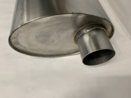MAX Spiral Straight Flo Performance rvs uitlaat demper 2,5 inch