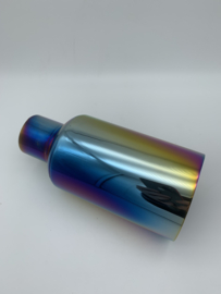 4 Inch rainbow RVS uitlaat sierstuk recht