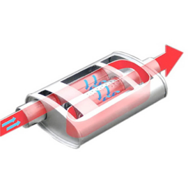 MAX Turbo Style Flo Performance rvs uitlaat demper 2,25 inch