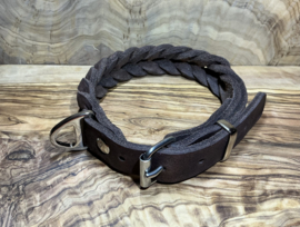 Hondenhalsband leer brown