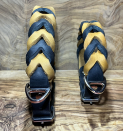 Hondenhalsband leer brown/Black