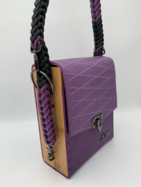 Schouder tas  violet zwart shoulder bag