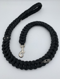 Lederen honden riem Black
