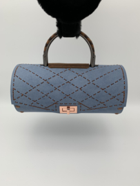 Handtas Classic blue round handbag