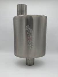 MAX Spiral Straight Flo Performance rvs uitlaat demper 2,5 inch