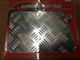 Car Truck universal Floor Mat Carpet Heel Pad Plate Foot Pedal Rest Footrest Aluminum Alloy w/Screw