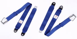 2 Point Airplane Buckle Lap Seat Belts Blue