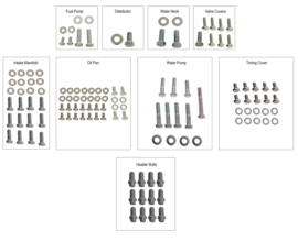 Chevrolet small block engine bolt kit  zinc