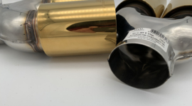 Sierstukken set gold RVS Dubbel Rond – versprongen – 2 x 76 mm