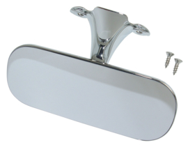 Rear View Mirror - Stainless - 1940-52 Ford Truck, 1947-48 Ford Car