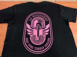 T-shirt keep your wheels rolling / pink logo