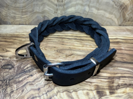 Hondenhalsband leer black