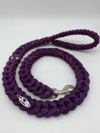 Lederen honden riem Purple