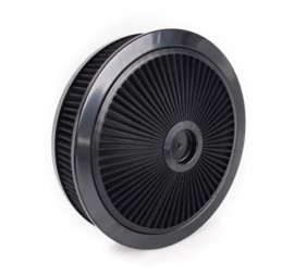 Luchtfilter 14 inch high flow zwart met zwart filter