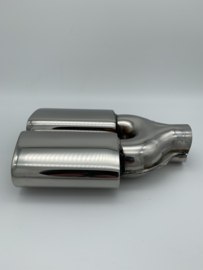 Uitlaat Sierstuk RVS Dubbel ovaal – 2 x 85X60mm