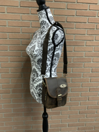 Schoudertas 100% lederen crossbody tas