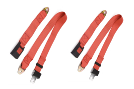 2 punts gordel set rood voor 2 stoelen