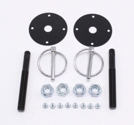Hood pin kit Zwart. Motorkap snel sluiting
