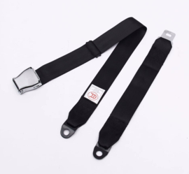 2 Point Airplane Buckle Lap Seat Belts Black