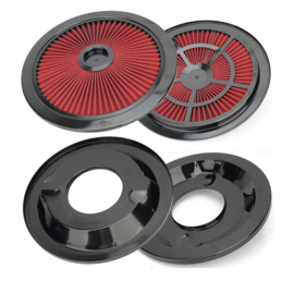 Luchtfilter 14 inch high flow zwart met rood filter