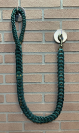 Lederen honden riem  green