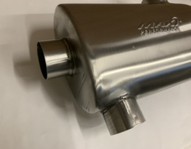 MAX Ultra Straight Flo Performance rvs uitlaat demper 2,5 inch