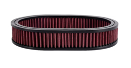 12 inch oval luchtfilter Rood/chroom
