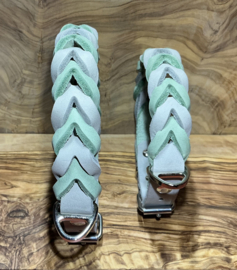 Hondenhalsband leer Stone/moss