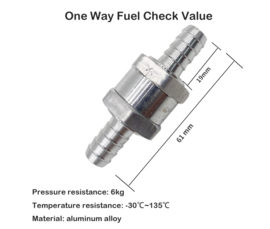 terugslag klep brandstof 10mm aansluiting