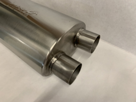 MAX Spiral Straight Flo Performance rvs uitlaat demper 2,5 inch