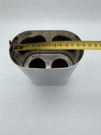 RVS rechthoek uitlaat sierstuk 13 X 7,5 cm