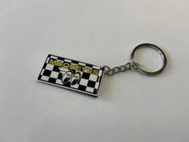 moon eyes checkered Auto Kentekenplaat Sleutelhanger