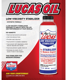 Lucas low viscosity stabilizer