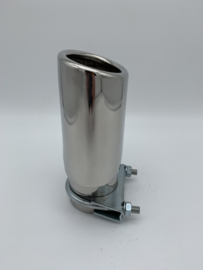 Rvs ovaal sierstuk met ingebouwde demping.max 54mm aansluiting