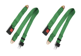 2 punts gordel set groen voor 2 stoelen