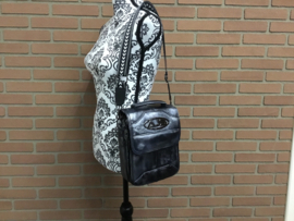 Handtas zwart/zilver schoulder bag