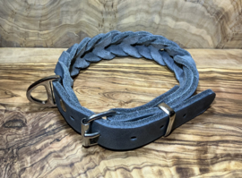 Hondenhalsband leer Grey