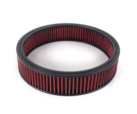 Luchtfilter 14 inch high flow chroom met rood filter