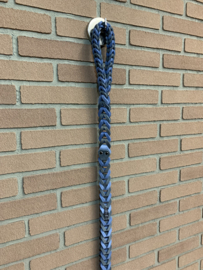 Lederen honden riem Blue/grey
