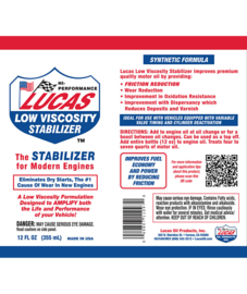 Lucas low viscosity stabilizer