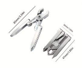 Swiss tech 6-in-1 tool sleutelhanger Mini Keyring Tool
