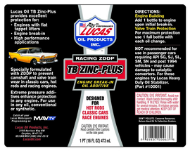 Lucas Engine break-in oil 473ml verpakking