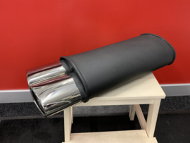 Einddemper xl universeel met dubbel ovaal 95x70mm rvs eind tips