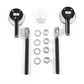 Hood Bonnet Pin Kit Aluminium For All Cars black