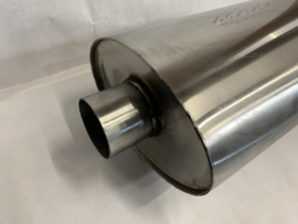 MAX Spiral Straight Flo Performance rvs uitlaat demper 2,5 inch