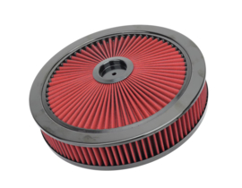 Luchtfilter 14 inch high flow zwart met rood filter