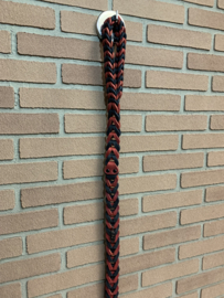 Lederen honden riem Red/black
