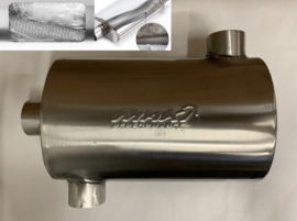 MAX Ultra Straight Flo Performance rvs uitlaat demper 2,5 inch